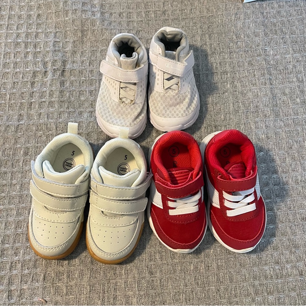 3 pair bundle Size 5 Baby Boy Sneaker